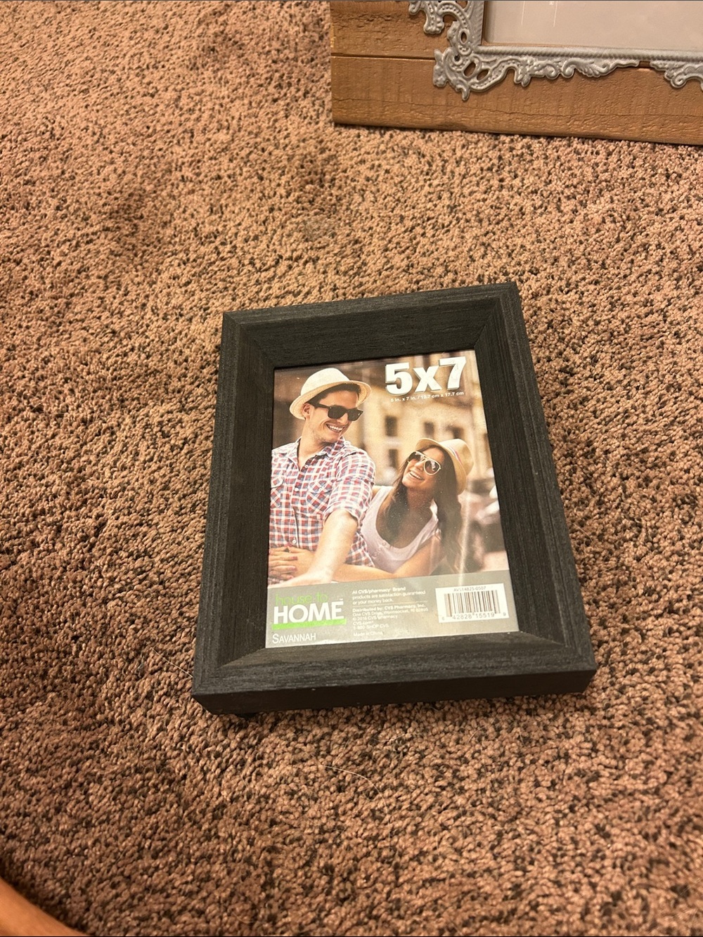 Savannah Black Textured 5x7 Picture Frame